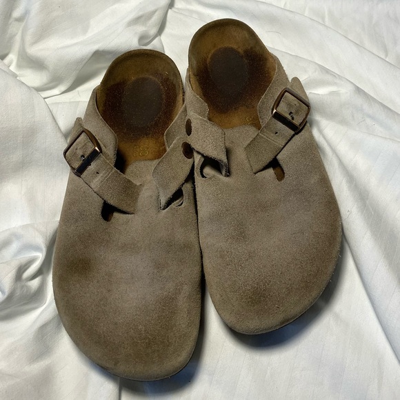 Birkenstock Shoes | Birkenstock Boston Soft Footbed Tan Size 38 | Poshmark